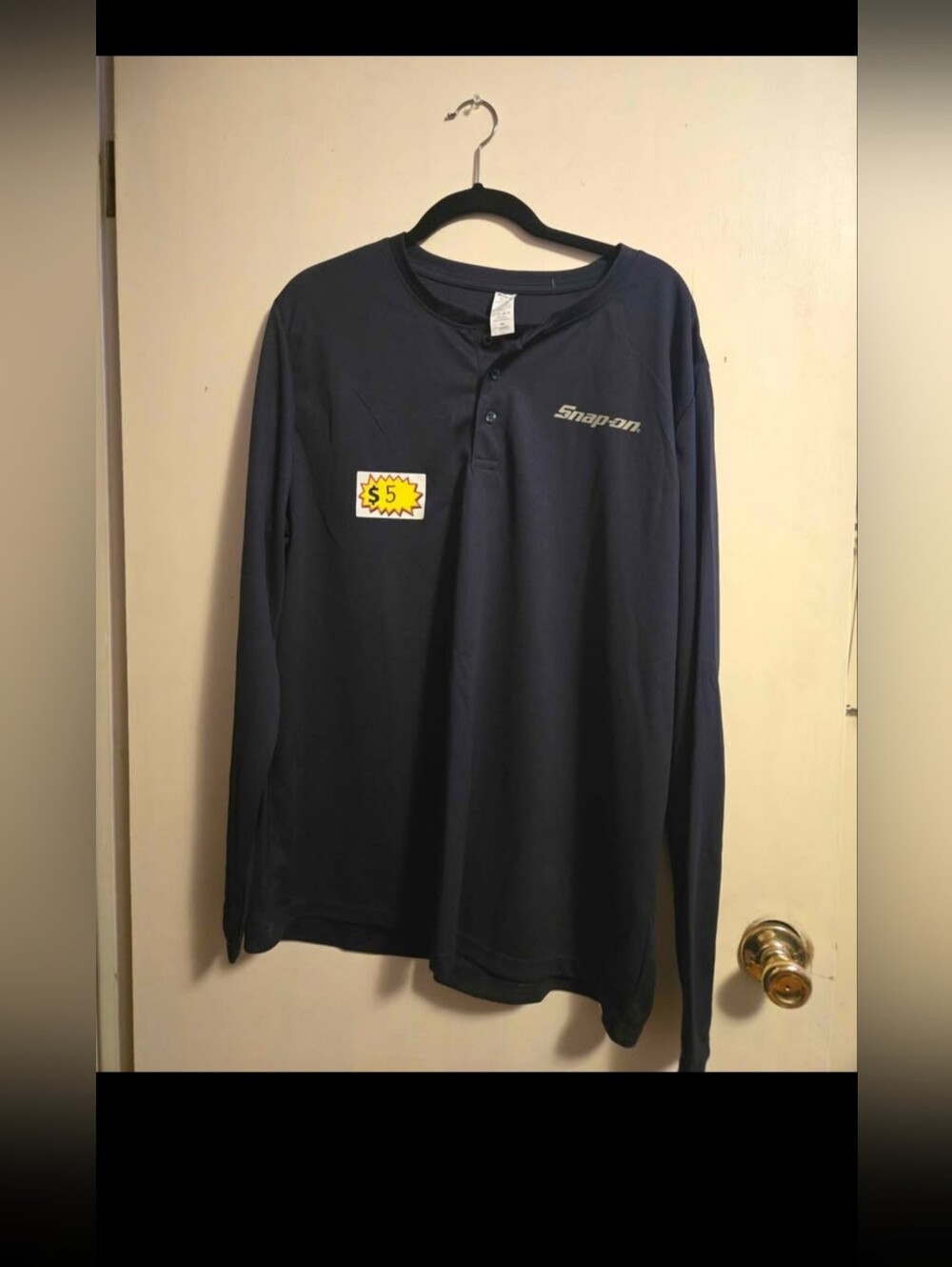 Snap-on Men's Navy Long Sleeve Shirt